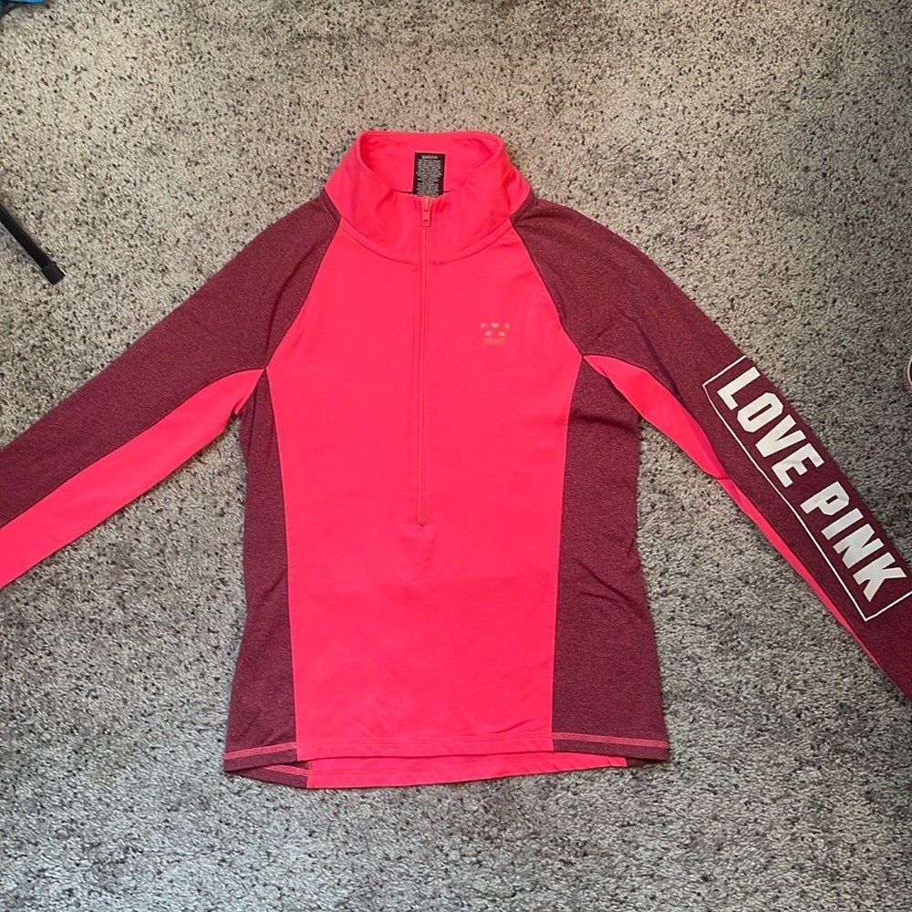 PINK Victoria’s Secret Ultimate Woman Long Sleeve Quarter Zip Active Size Small